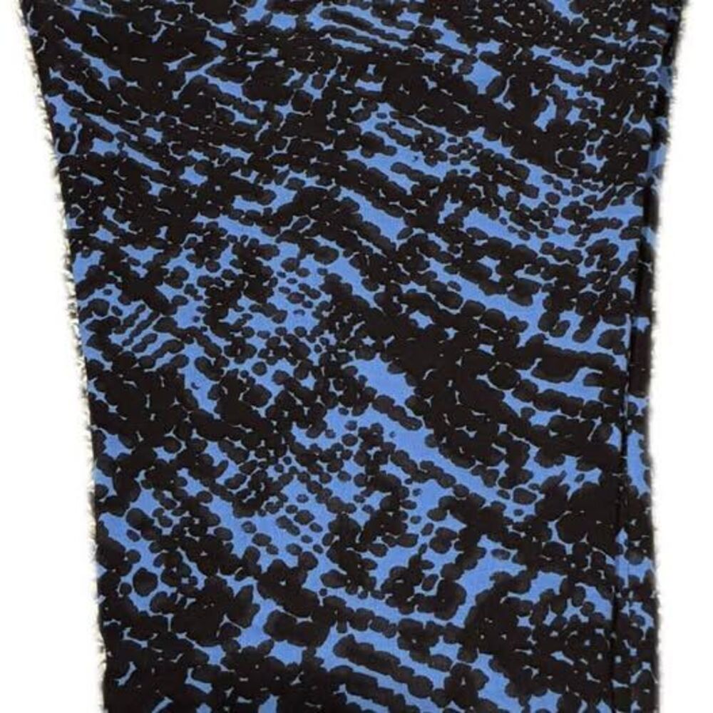 Terra & Sky High Rise Fitted Leggings 3X (24W-26W) Snake Texture Blue Breeze